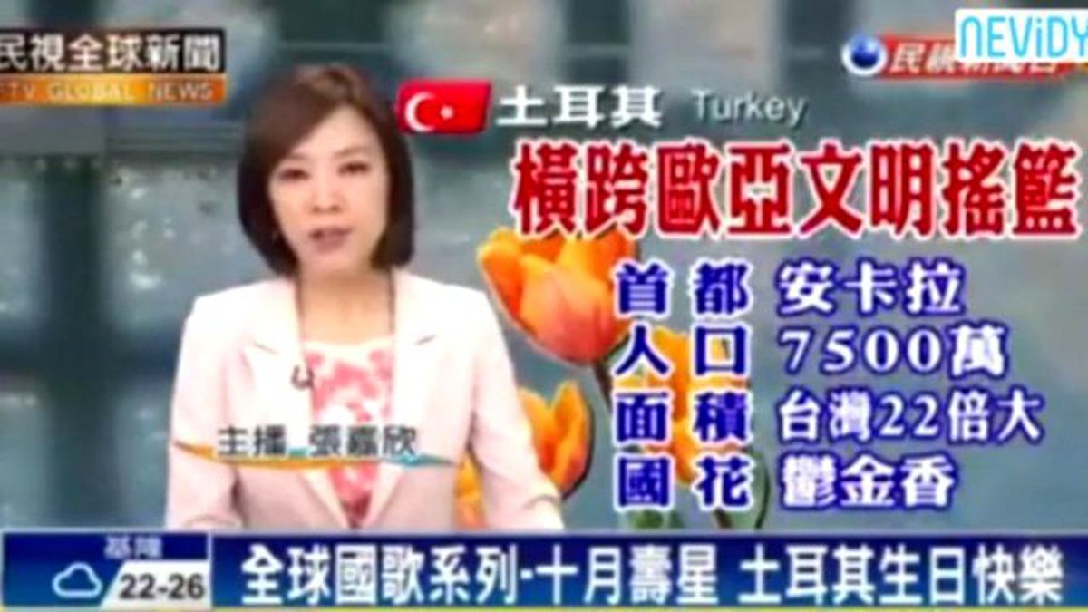 Tayvan Televizyonunda İstiklal Marşı Çalındı