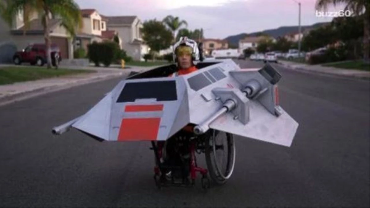 Awesome Dad Transforms Son\'s Wheelchair İnto \'Star Wars\' Snowspeeder