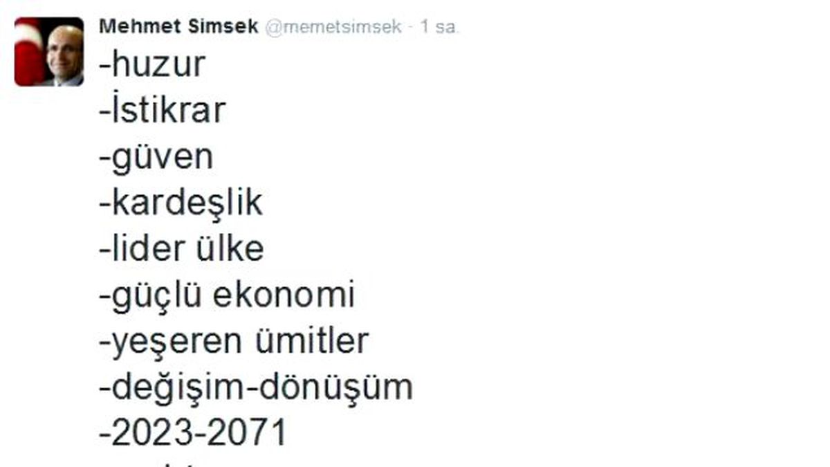 Maliye Bakanı Şimşek: "Muhteşem Sonuç, Elhamdulillah"