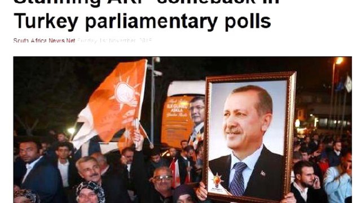 Güney Afrika Basınında Türkiye Seçim Sonuçları: Tek Parti Hükümetine Dönüş