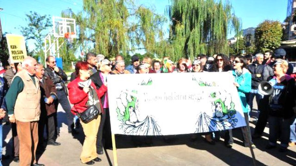 Arhavi Hes\' İçin Üçüncü Kez Çed Süreci Protestosu