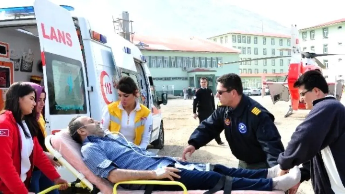 Kalp Hastası Ambulans Helikopter ile Sevk Edildi