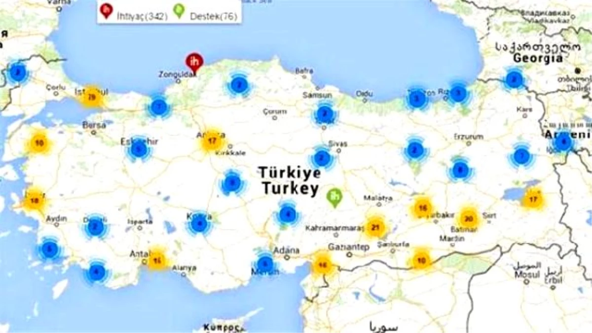 Needs Map\' Charts Schoolchildren\'s Needs Across Turkey