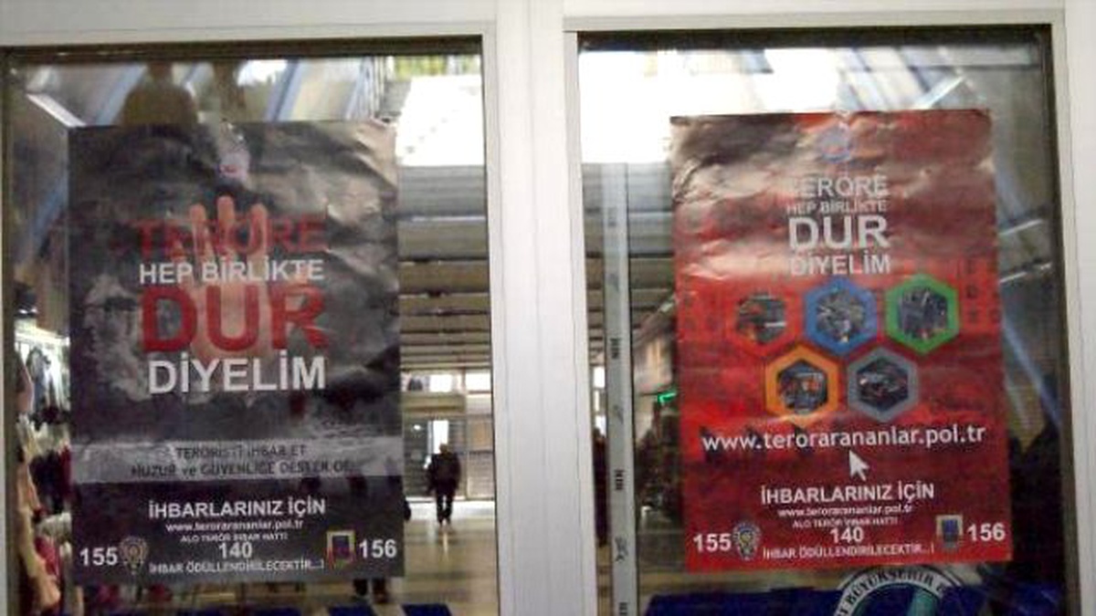 "Teröristi İhbar Et" Afişleri Kayseri\'de Asılmaya Başlandı