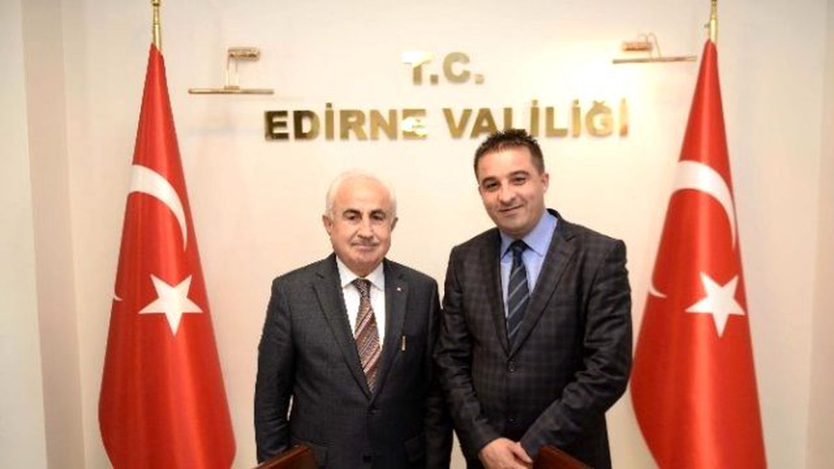 Varbitsa Belediye Başkanı Bayram, Edirne Valisi Şahin\'i Ziyaret Etti