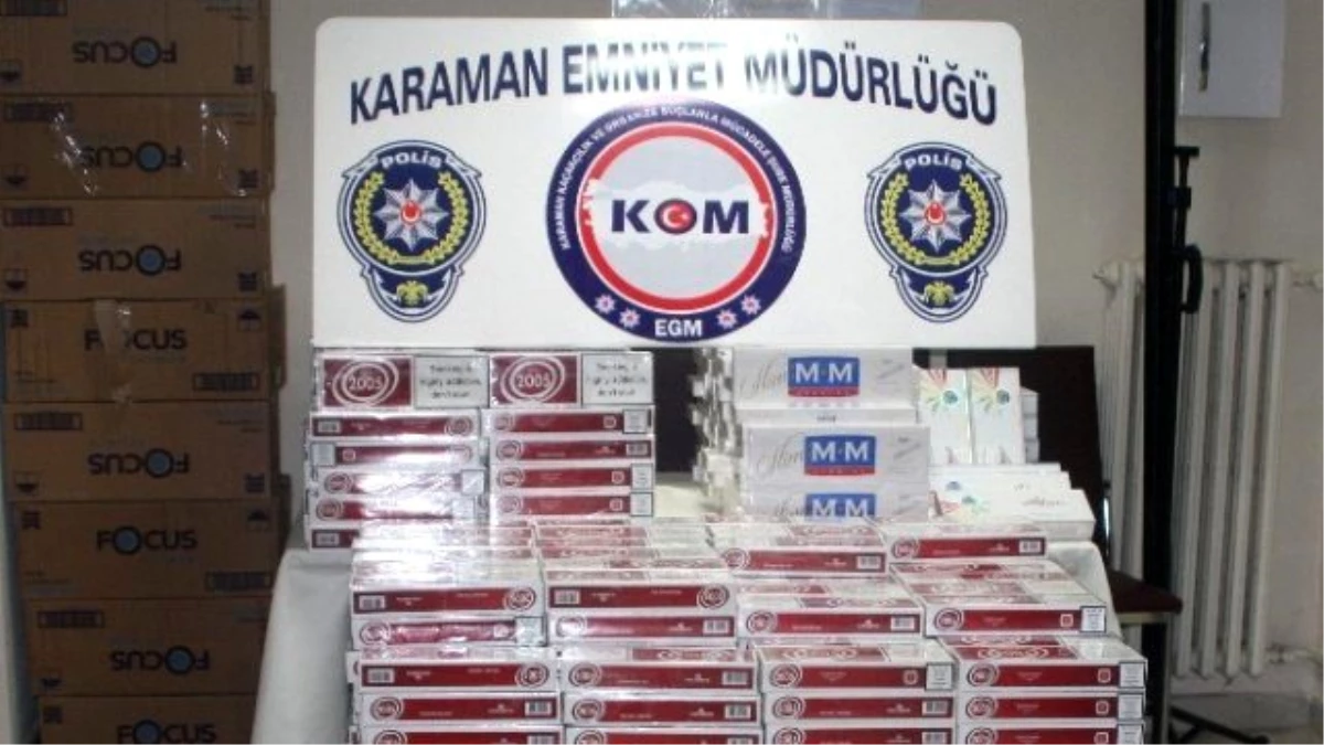 Karaman\'da 3 Ay İçerisinde 40 Bin Paket Kaçak Sigara Ele Geçirildi