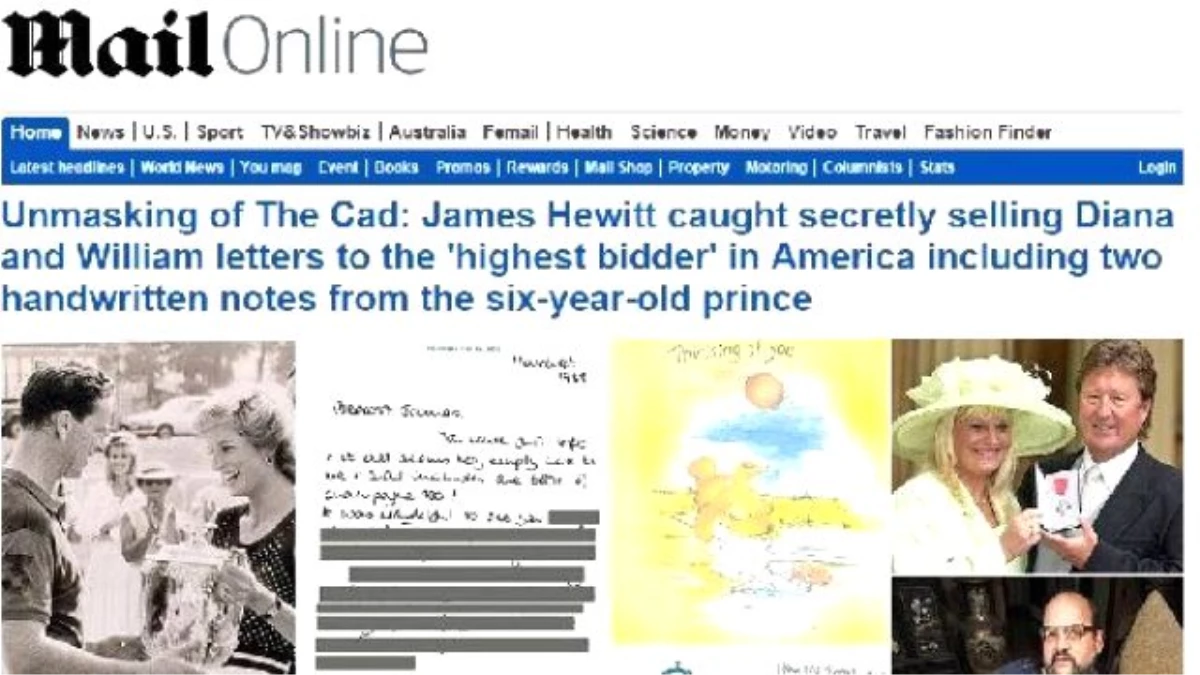 Prenses Diana\'nın Eski Sevgilisi James Hewitt\'e İngiltere\'de Büyük Tepki