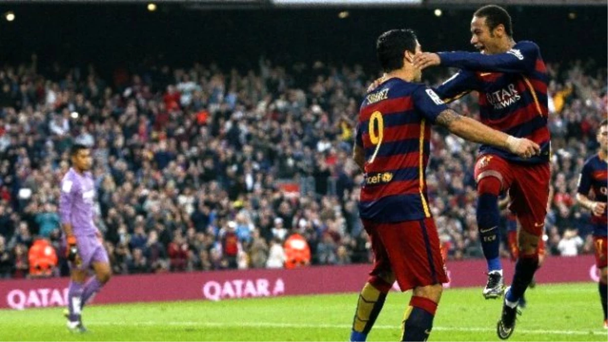 Messı\'nın Yokluğunda Barcelona\'yı Neymar ve Suarez Sırtladı