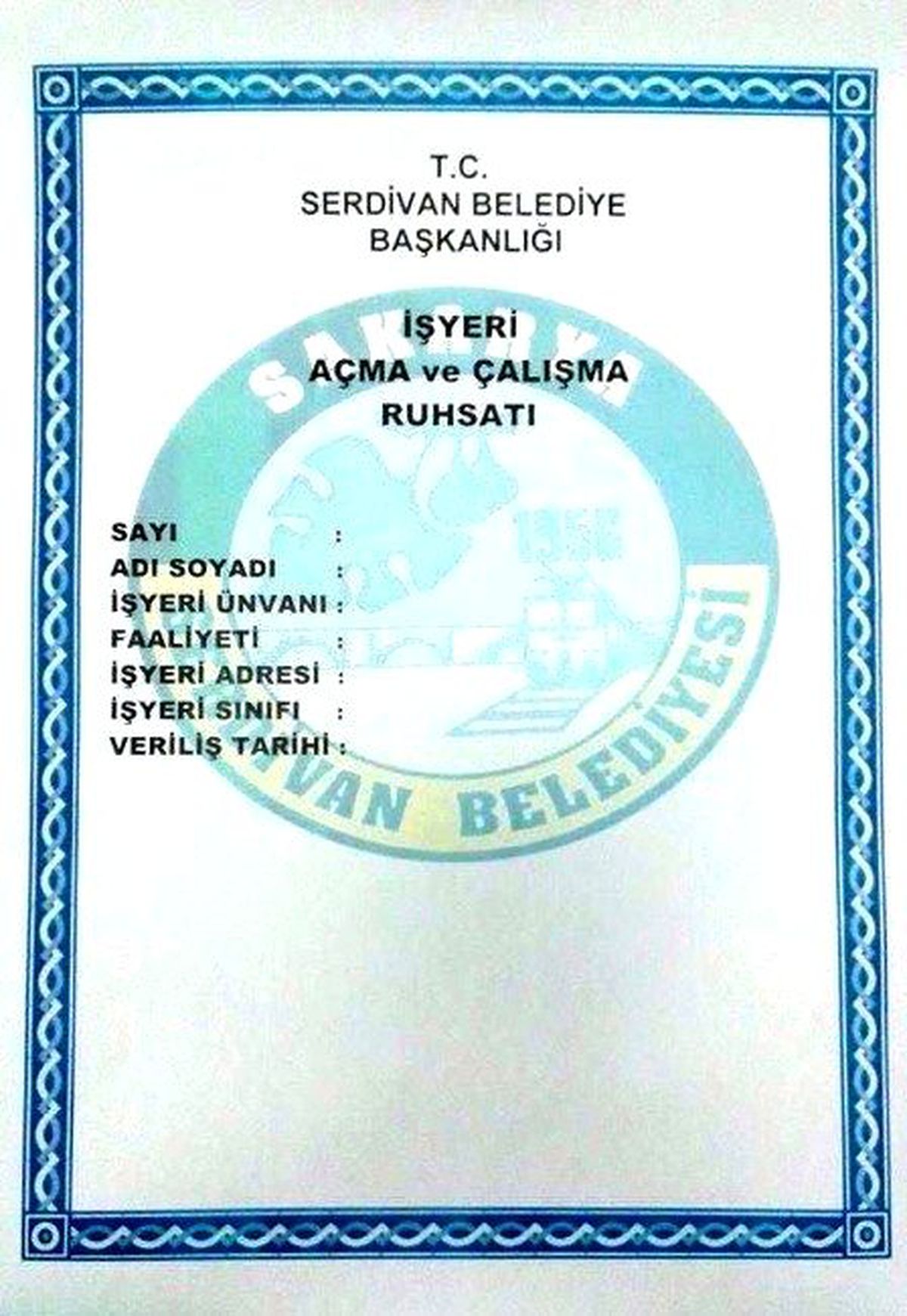 Serdivan Belediyesi\'nden Ruhsat Uyarısı