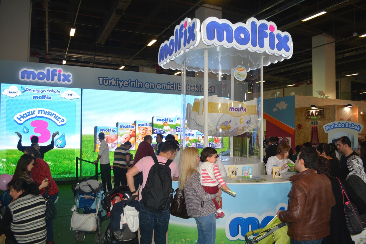 Molfix\'in Mutlu Dünyası, İbs Anne Bebek Çocuk Fuarı\'nda