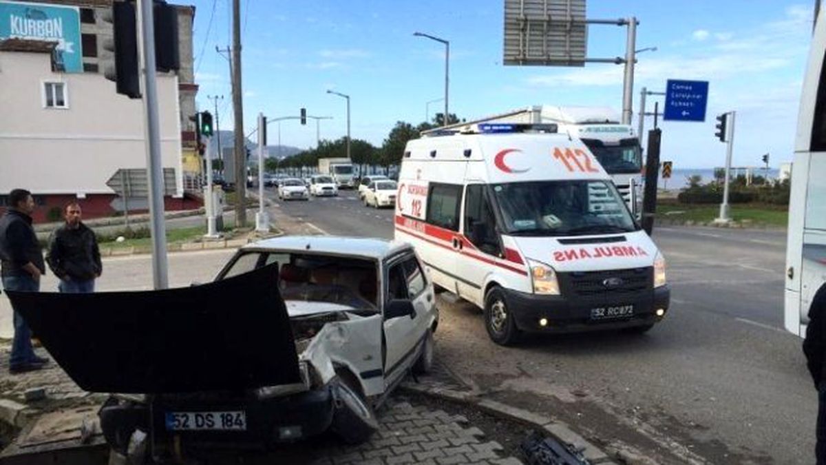 Fatsa\'da Trafik Kazası: 1 Yaralı