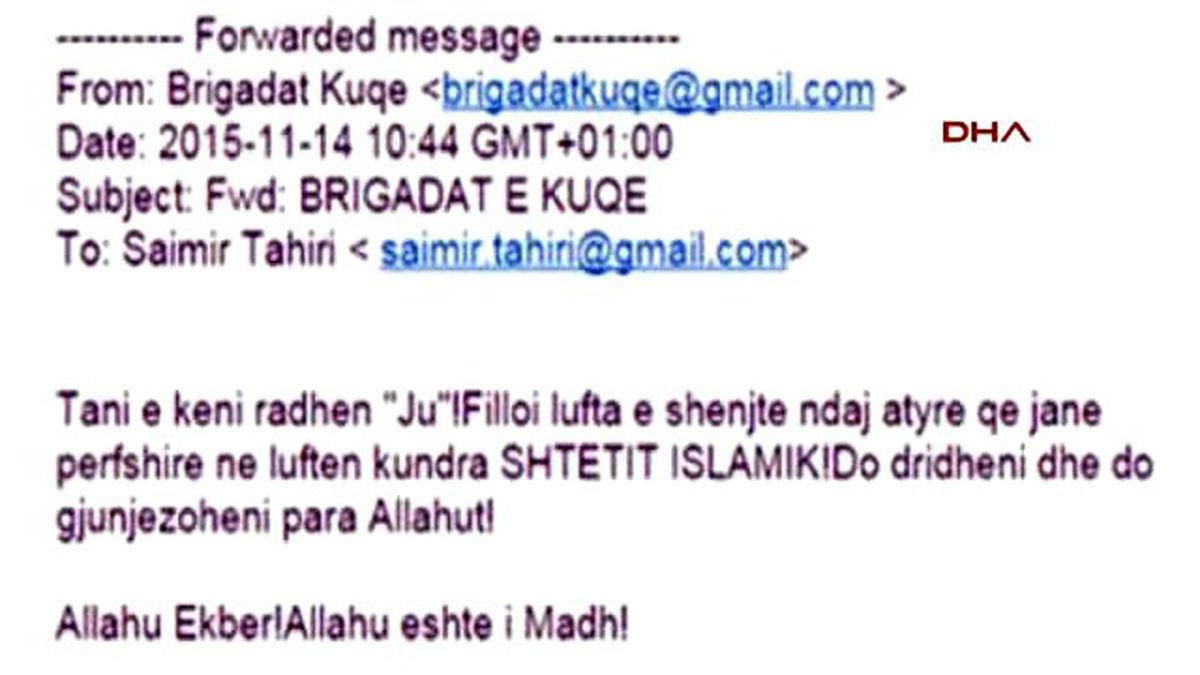 IŞİD'ten Arnavutluk'a Tehdit