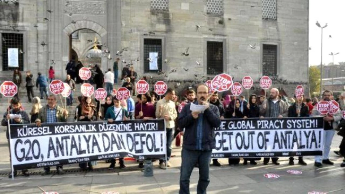 Eminönü\'de G-20 Protestosu