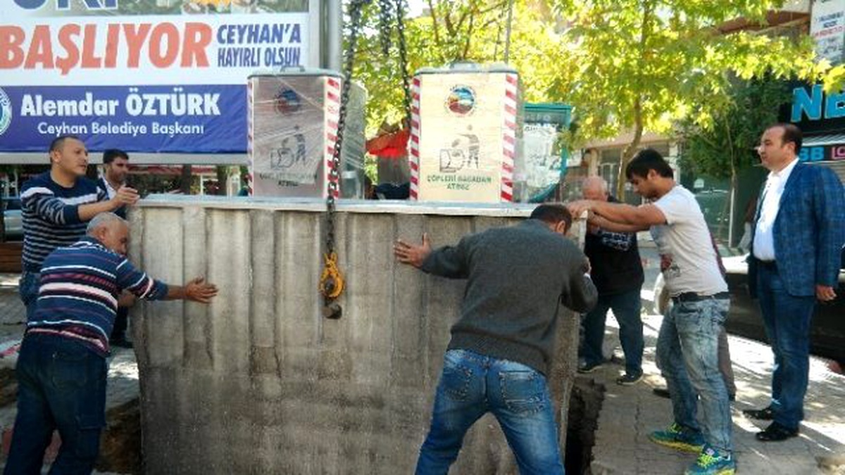 Ceyhan\'da Çöp Konteynerleri Yeraltına Alınıyor
