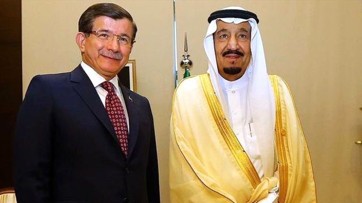 Davutoğlu\'nun, Suudi Kralı Selman ile Görüşmesi