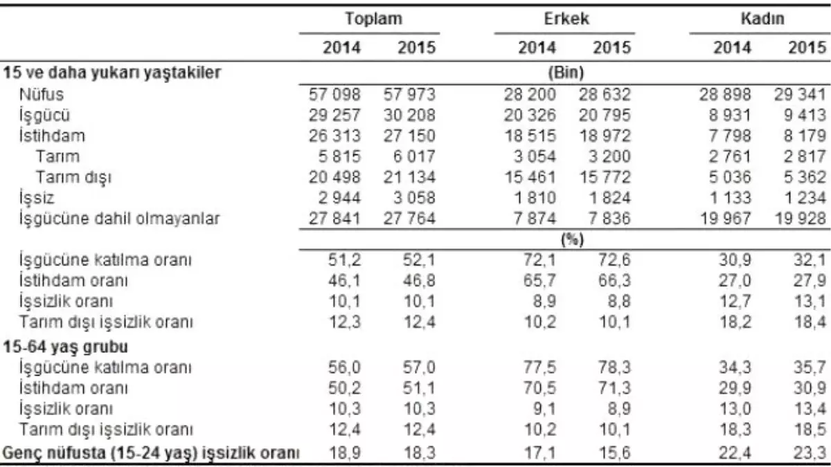 İşsizlik Oranı Yüzde 10.1 ile Yeniden İki Haneye Çıktı (2)