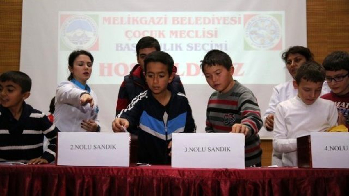 Melikgazi Belediyesi Çocuk Meclisinde Seçim Heyecanı