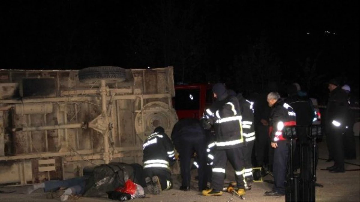 Hayvan Yüklü Kamyon ile Otomobil Çarpıştı: 1 Ölü, 3 Yaralı