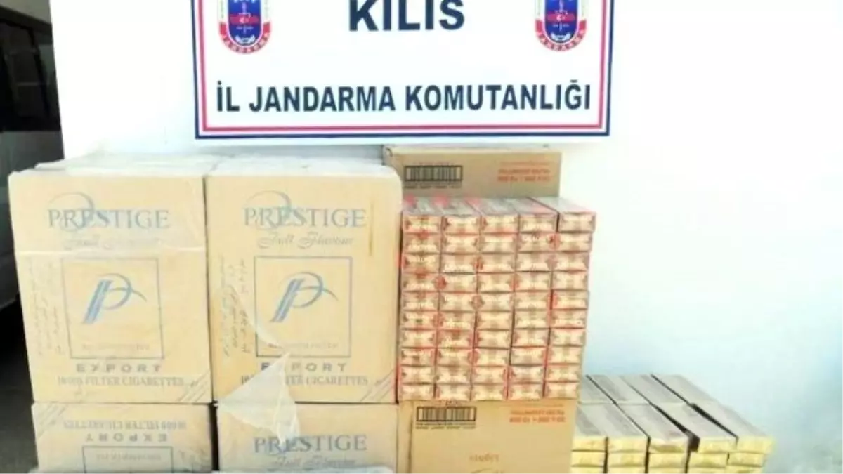 Kilis\'te Jandarma 11 Bin Paket Kaçak Sigara Ele Geçirdi