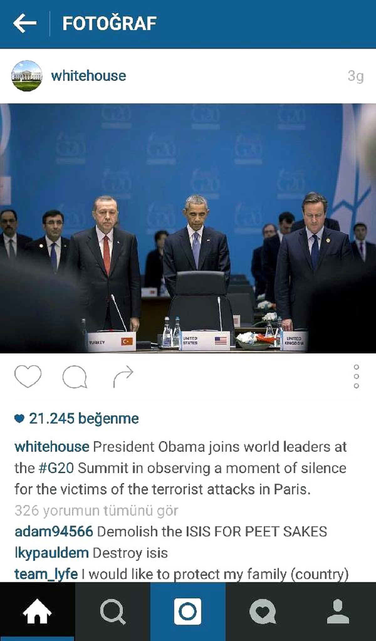 G-20\'nin İnstagram\'da En Beğenilen Fotoğrafı