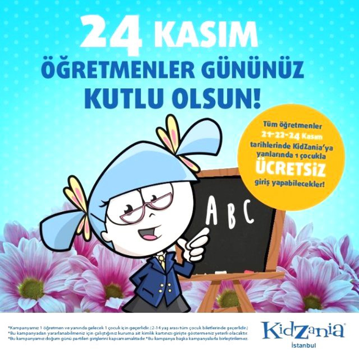 24 Kasım Öğretmenler Günü Kidzania\'da Kutlanır