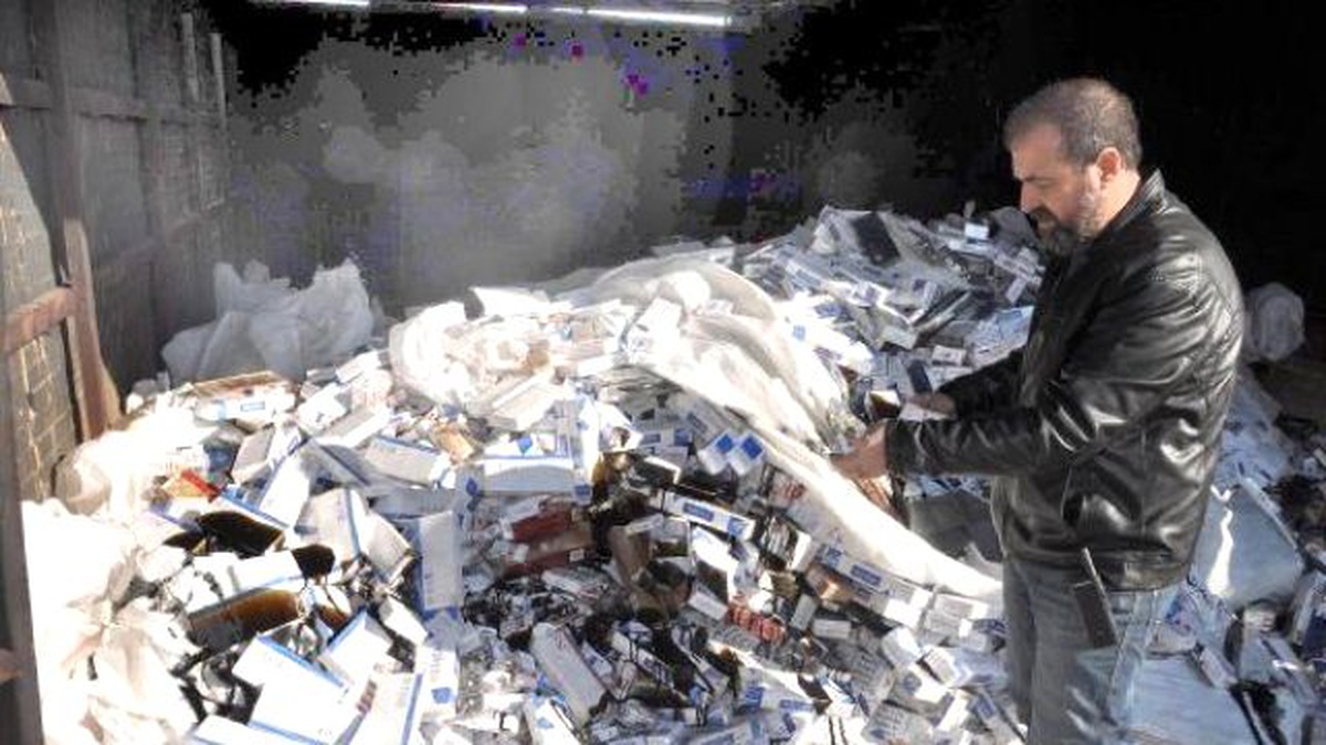 Kaçak 150 Bin Paket Sigara Yakılarak İmha Edildi