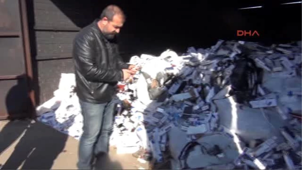 Kırıkkale Kaçak 150 Bin Paket Sigara Yakılarak İmha Edildi