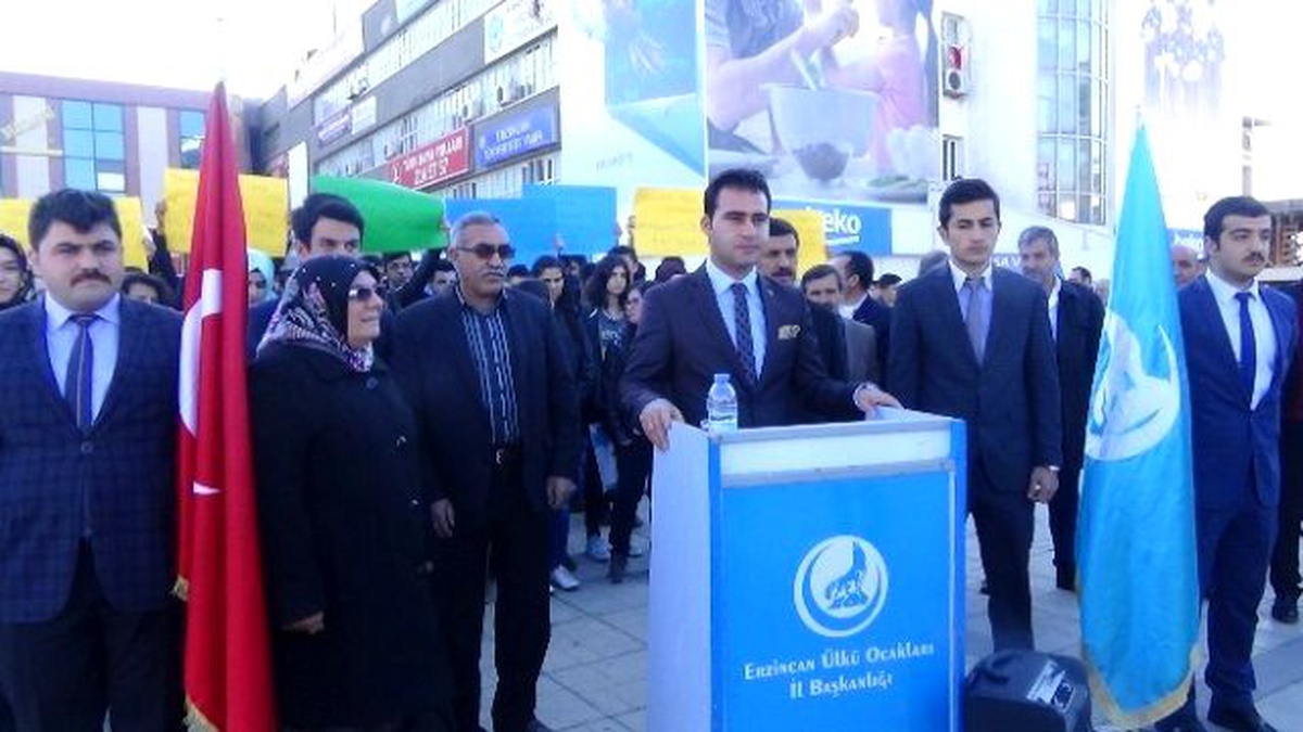 Erzincan Ülkü Ocakları\'ndan Rusya\'ya Tepki