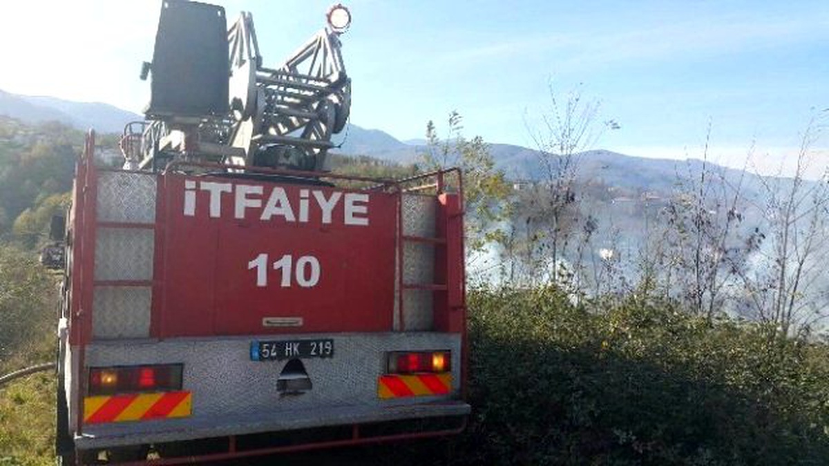 Sakarya\'da 5 Dönümlük Arazi Kül Oldu