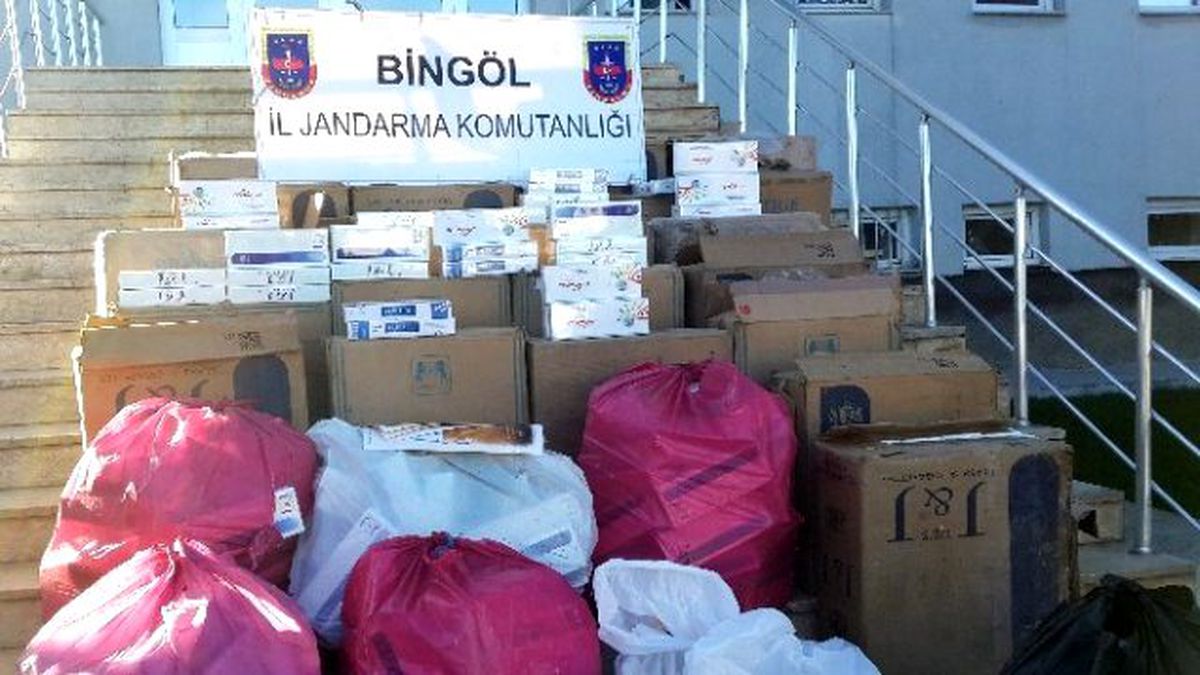 Bingöl\'de 15 Bin Paket Kaçak Sigara Ele Geçirildi