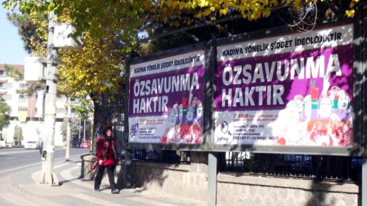 Diyarbakır\'da Kadınlara Yönelik Şiddete Karşı \'Öz Savunma\' Afişi