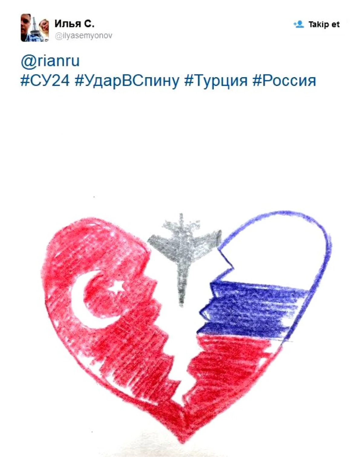 Ruslar Twitter\'da Türkiye\'ye Kin Kustu
