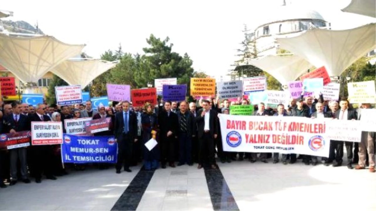 Tokat\'ta Bayırbucak Türkmenlerine Saldırılara Tepki Eylemi