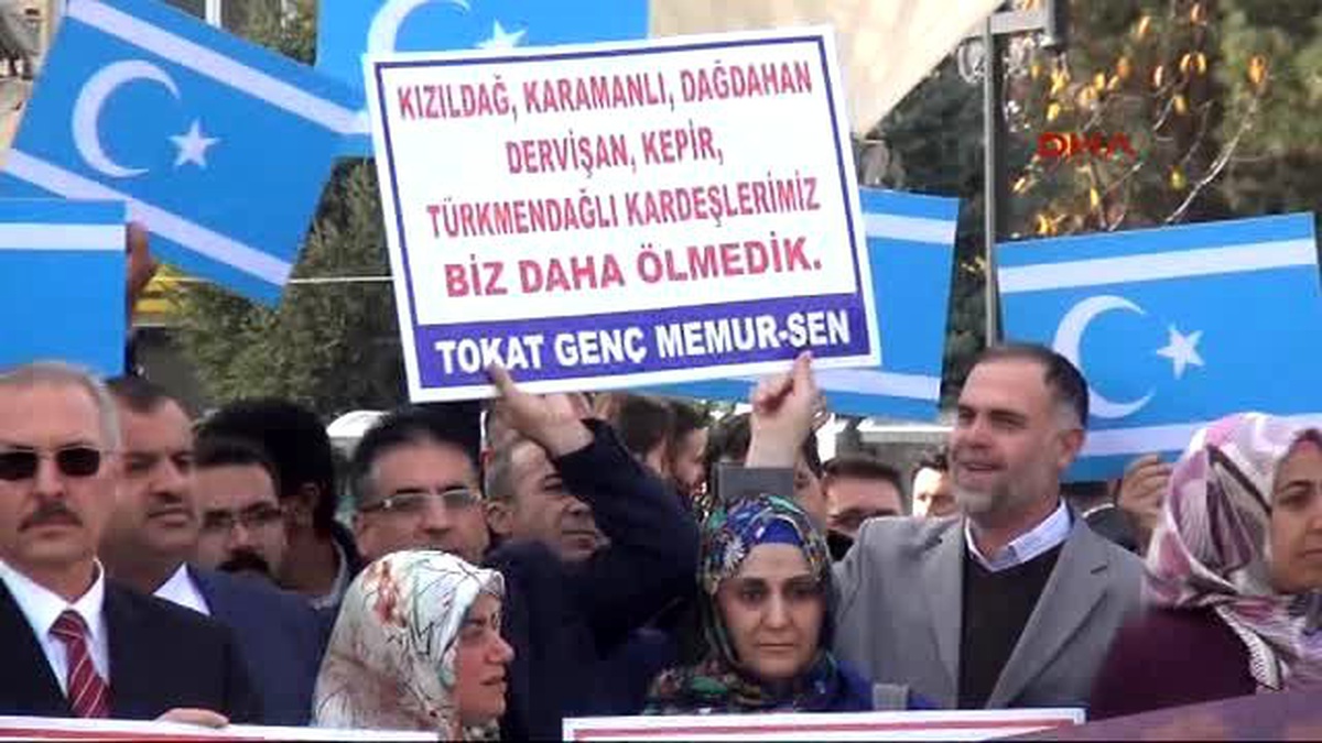 Tokat\'ta Bayırbucak Türkmenlerine Saldırılara Tepki Eylemi