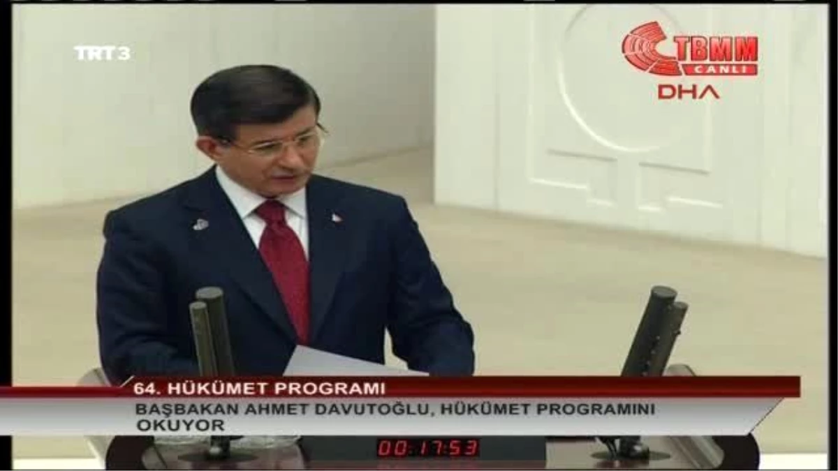 Başbakan Davutoğlu 64\'üncü Hükümet Programını Açıkladı-3