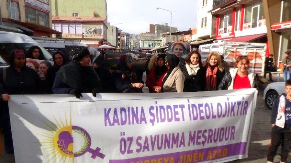 Kars\'ta Hdp\'li Kadınlar Basın Açıklaması Yaptı