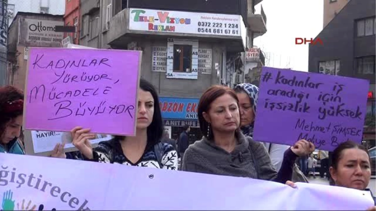 Zonguldak\'ta Kadına Şiddet Protestosu