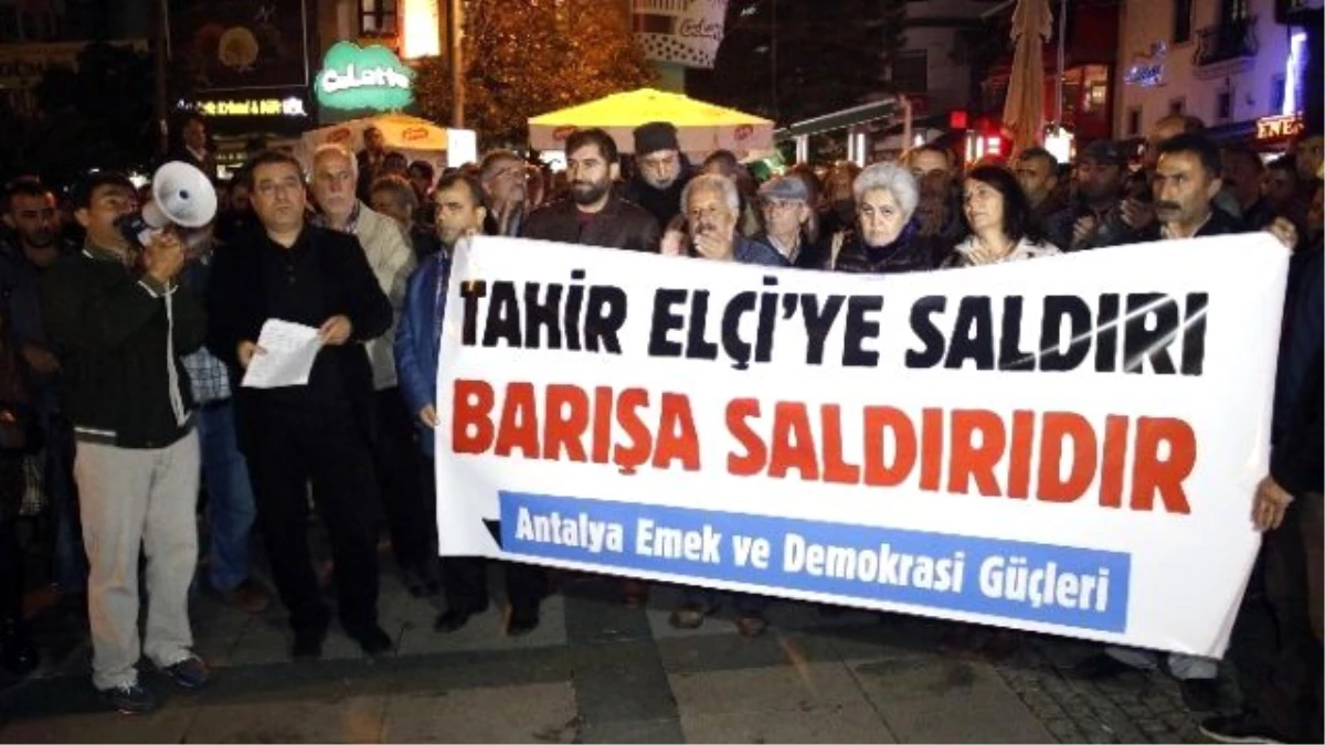 Antalya Emek ve Demokrasi Güçleri\'nden, Tahir Elçi Protestosu