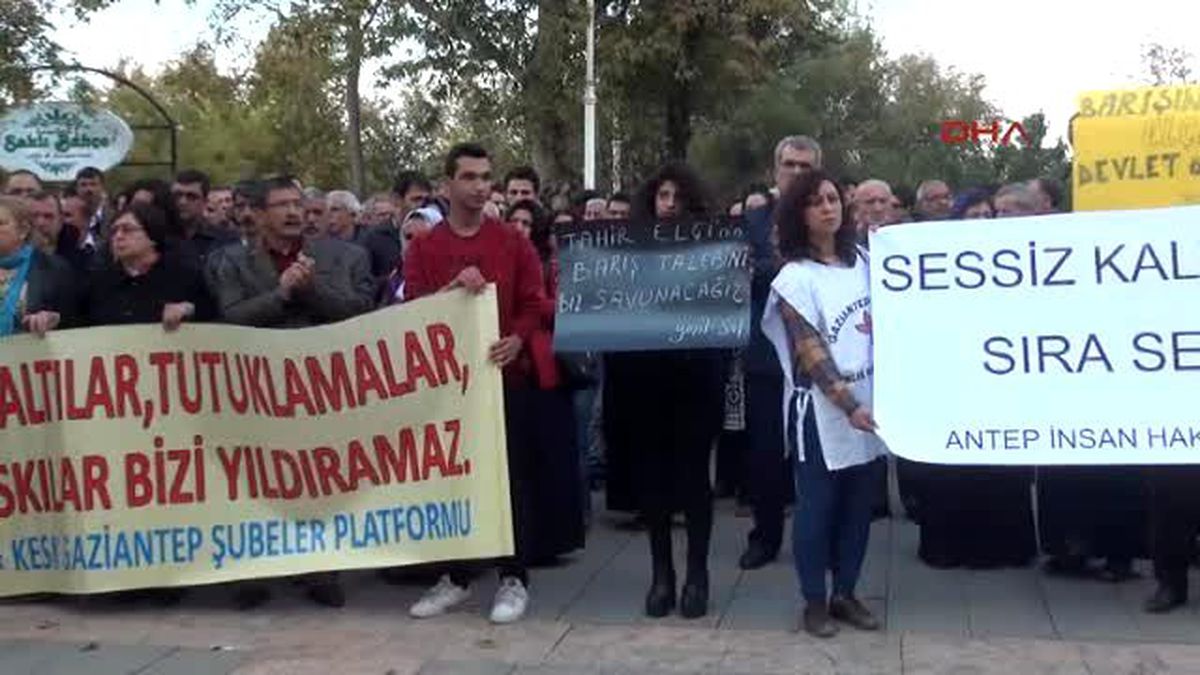 Gaziantep\'te, Tahir Elçi ve Can Dündar Protestosu