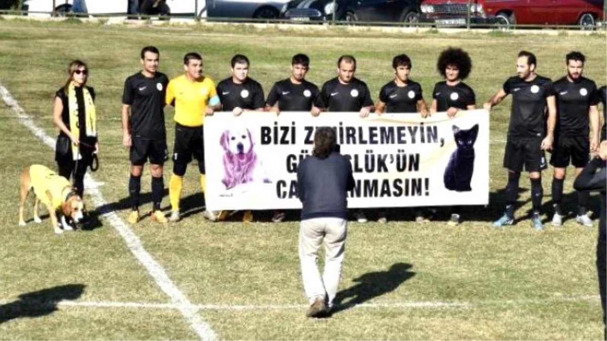 Gümüşlükspor\'dan Köpekli Protesto