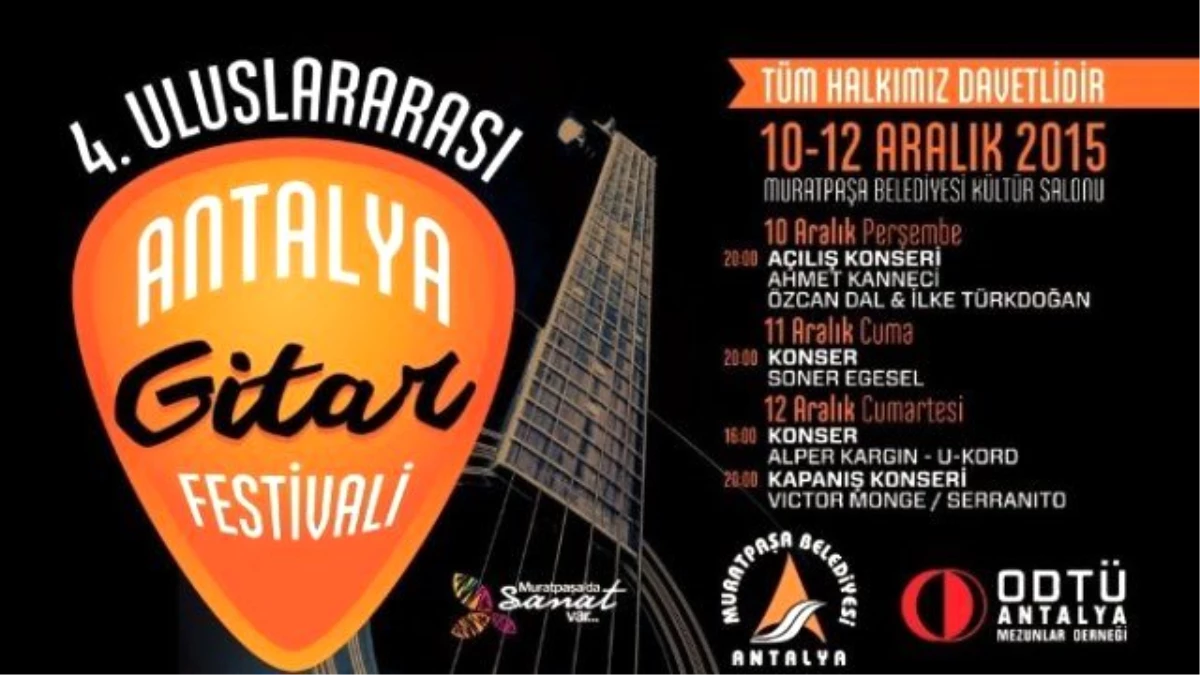 4. Uluslararası Antalya Gitar Festivali Başlıyor