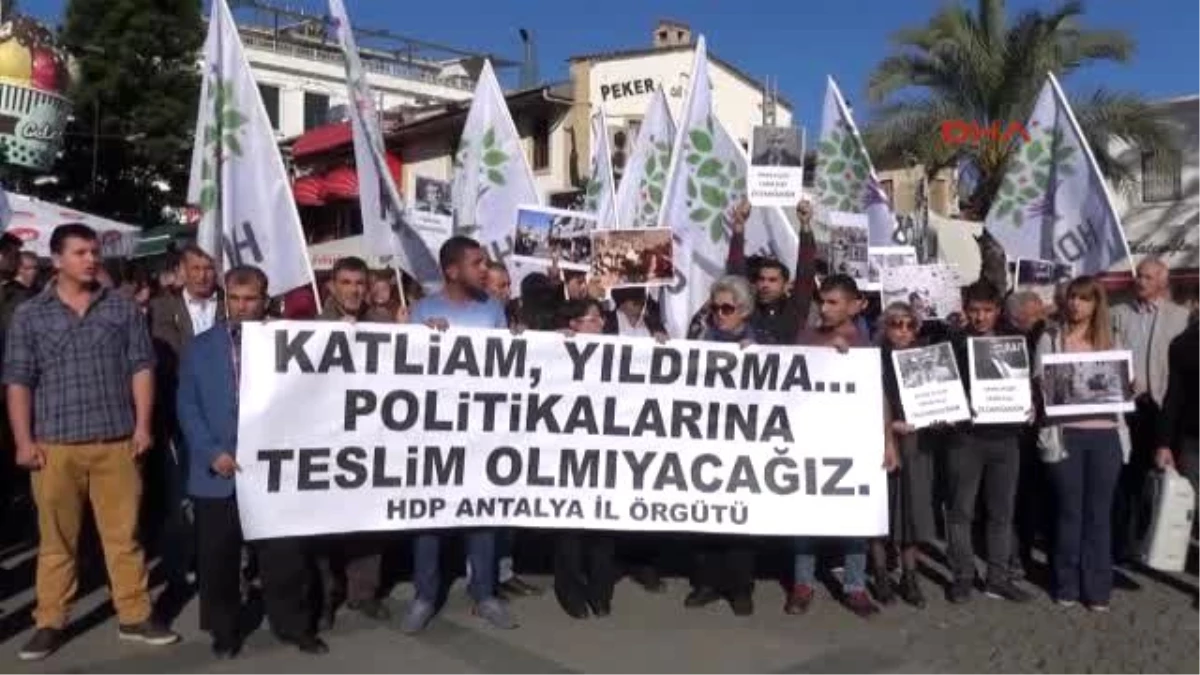 Antalya\'da Hdp\'lilerden Elçi Cinayeti Protestosu