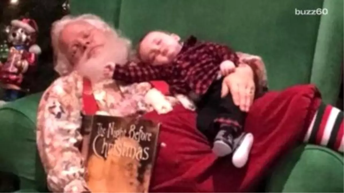 Santa Takes A Nap With A Sleeping Baby And The Picture Goes Viral