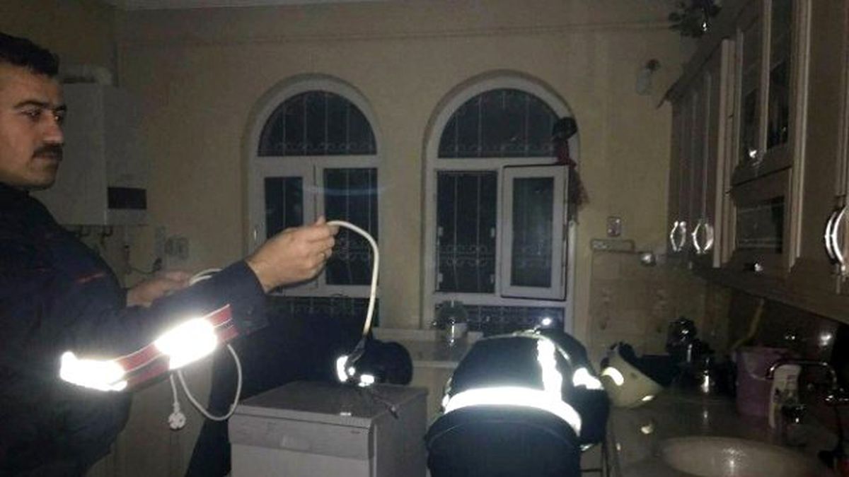 Üçlü Prizden Çıkan Yangın Korkuttu