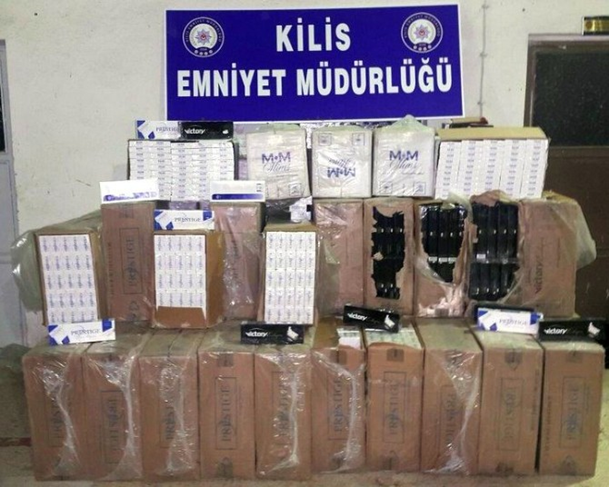 Kilis\'te 30 Bin Paket Kaçak Sigara Ele Geçirildi