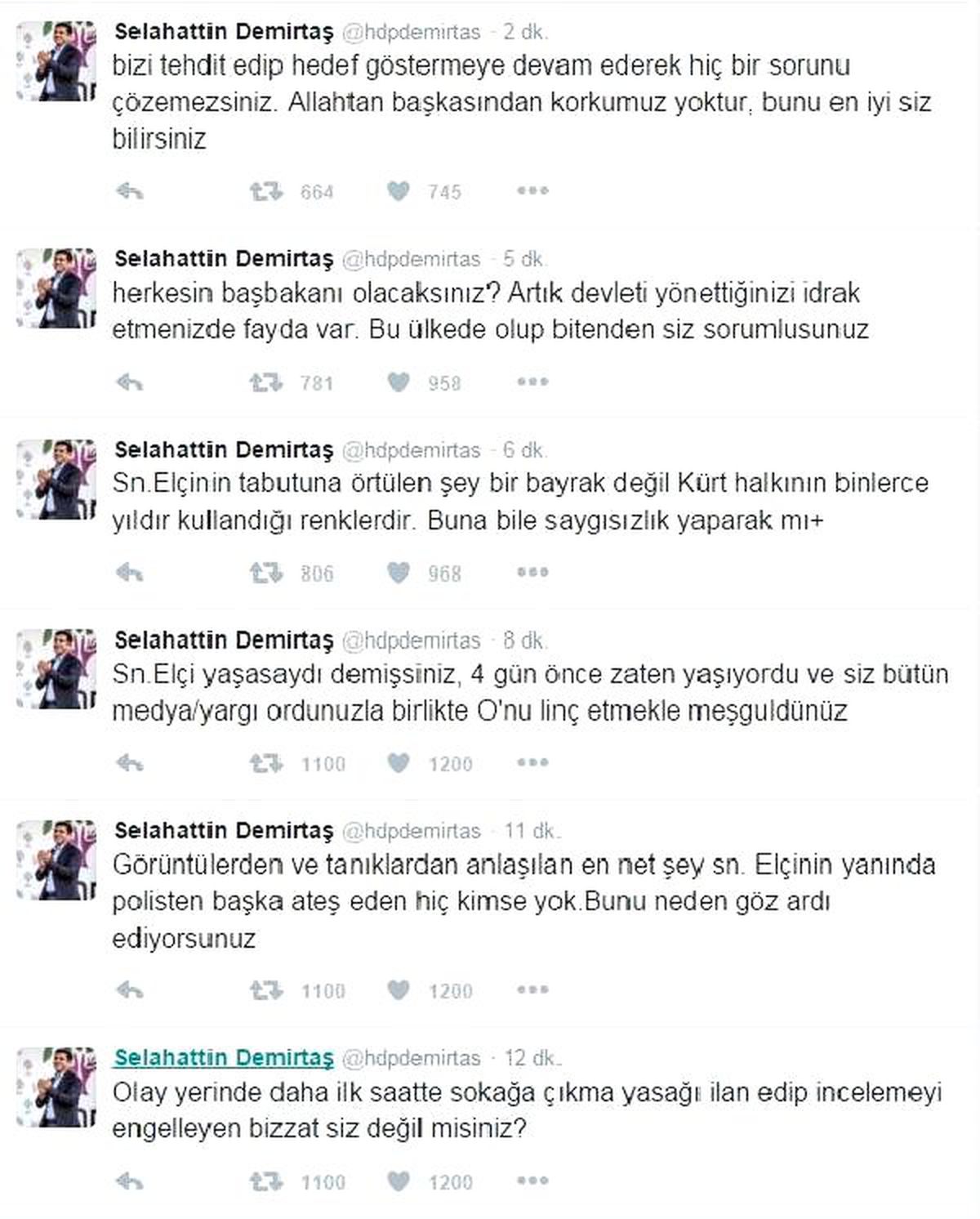 Demirtaş: Elçi'nin Tabutuna Örtülen Bayrak Değil