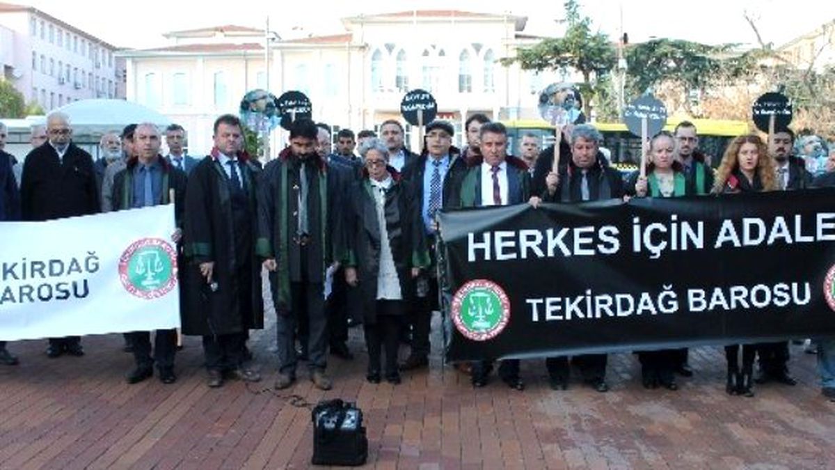 Tekirdağ Barosu\'dan Tahir Elçi Protestosu