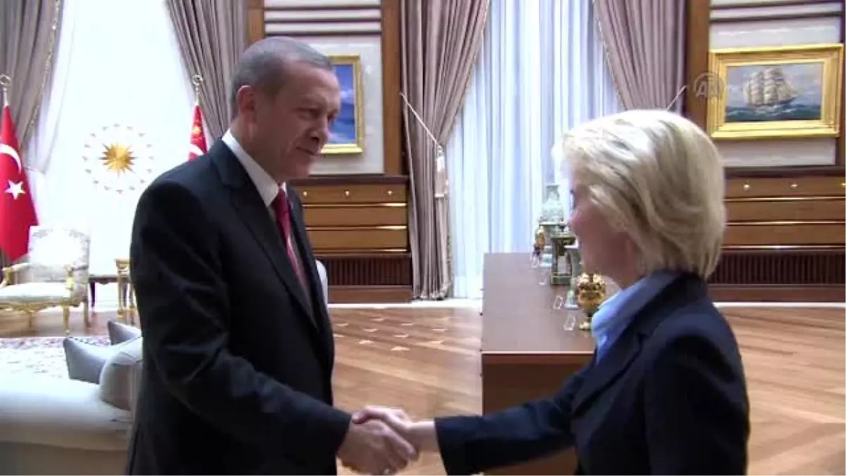 Erdoğan, Almanya Savunma Bakanı Leyen\'i Kabul Etti