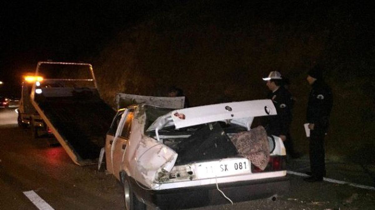 Hurdaya Dönen Araçtan Sağ Kurtuldu