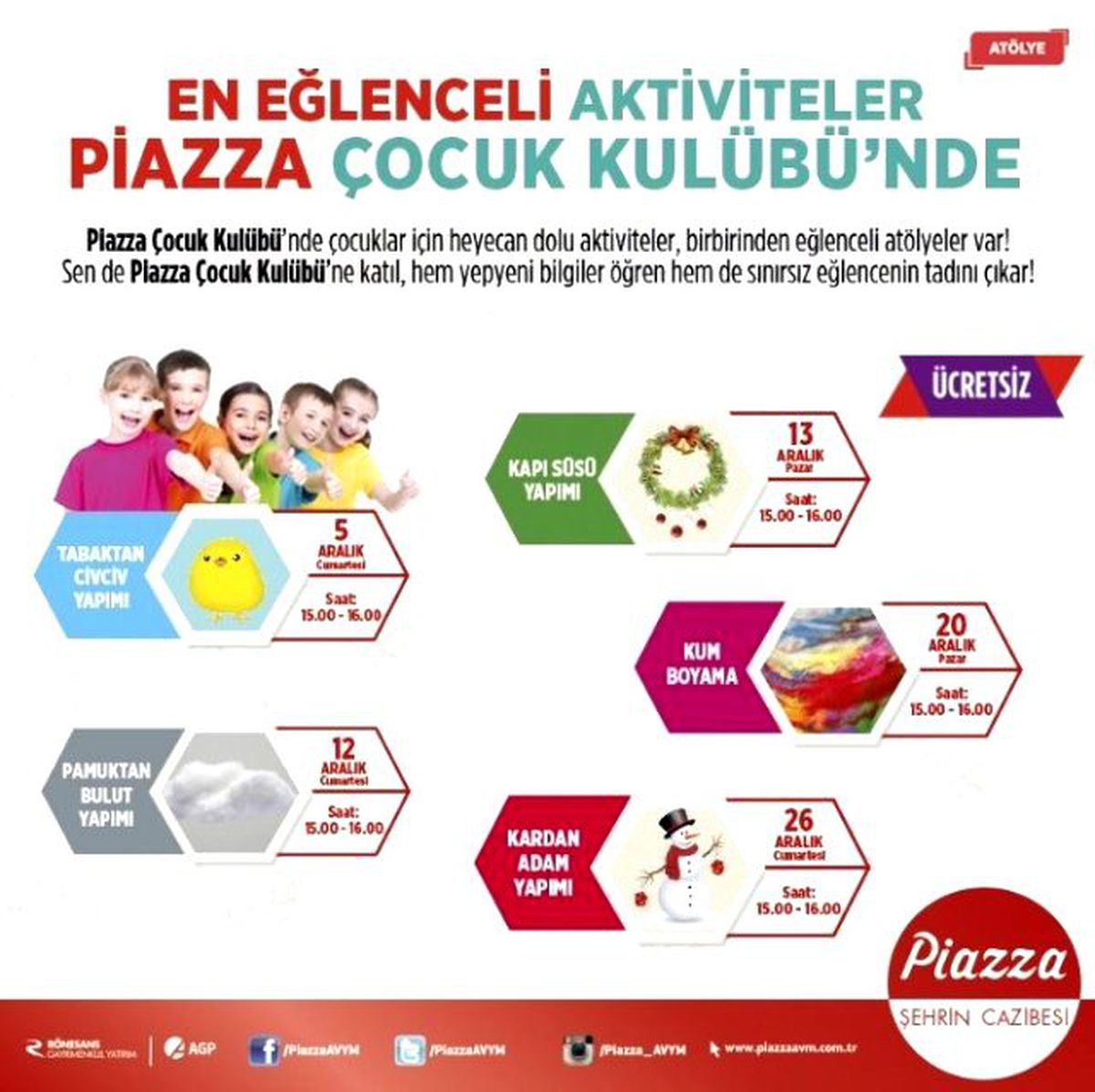 Şanlıurfalı Çocuklar Piazza\'da Aralık Boyunca Çok Meşgul Olacak